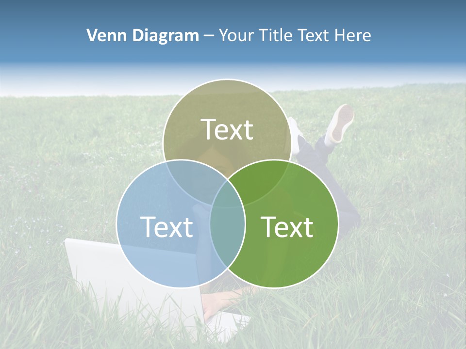 Woman Smile Field PowerPoint Template