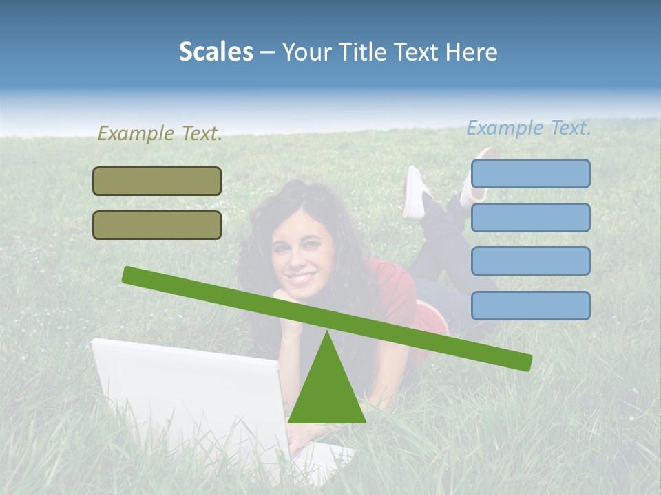 Woman Smile Field PowerPoint Template
