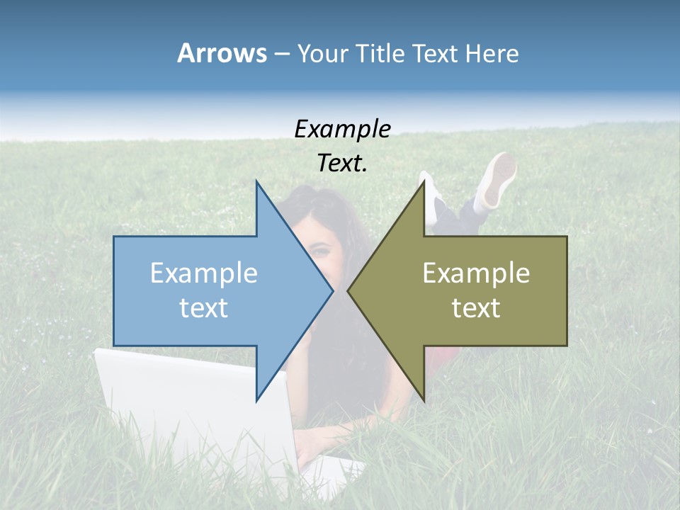 Woman Smile Field PowerPoint Template