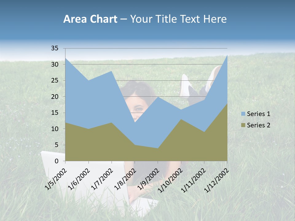 Woman Smile Field PowerPoint Template