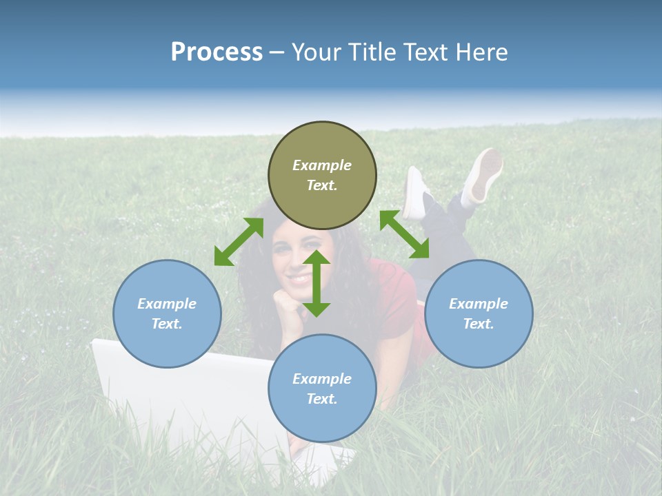 Woman Smile Field PowerPoint Template