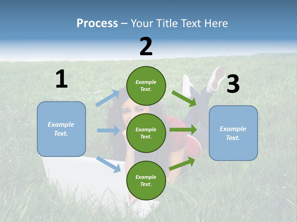 Woman Smile Field PowerPoint Template