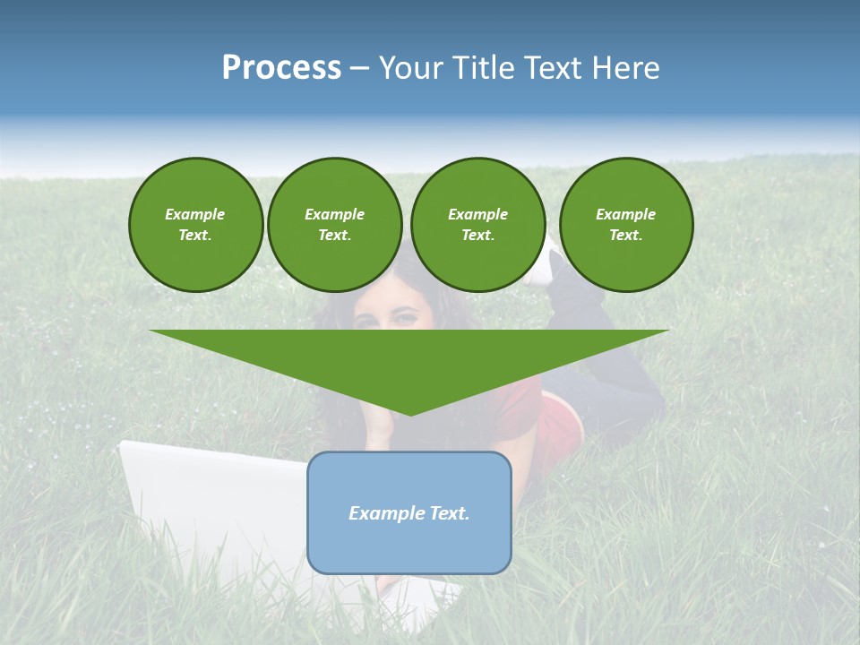 Woman Smile Field PowerPoint Template