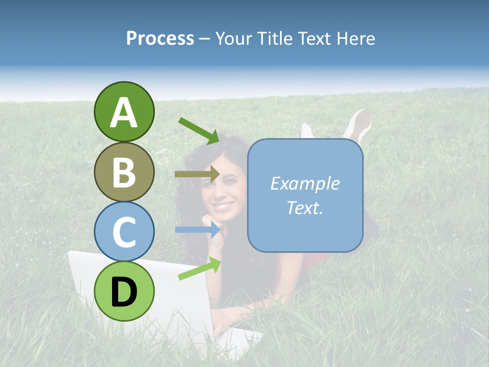 Woman Smile Field PowerPoint Template