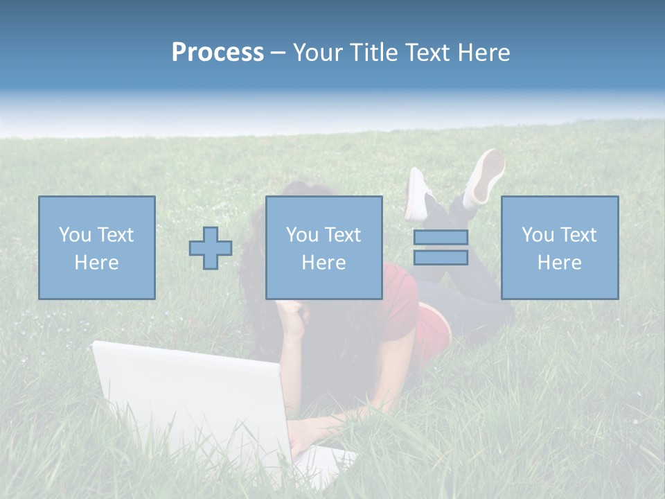 Woman Smile Field PowerPoint Template