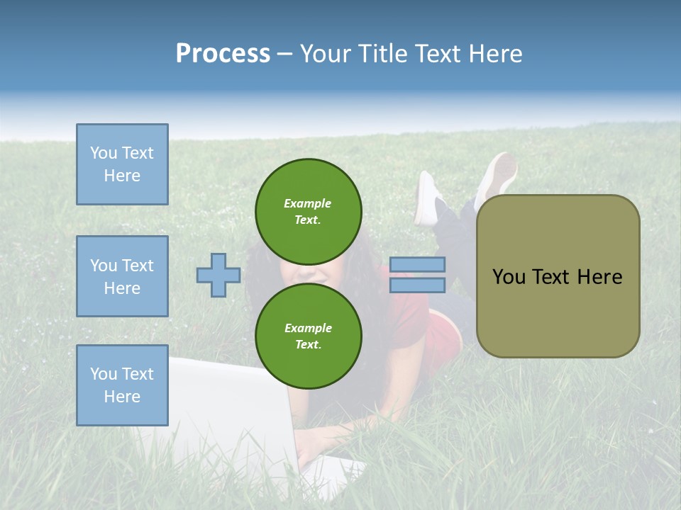 Woman Smile Field PowerPoint Template