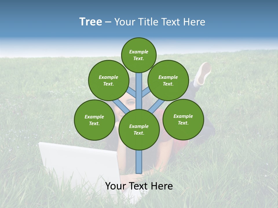 Woman Smile Field PowerPoint Template