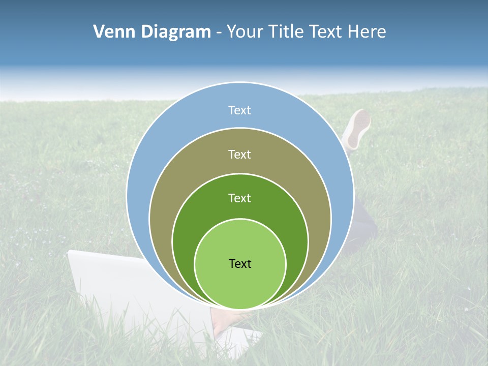 Woman Smile Field PowerPoint Template