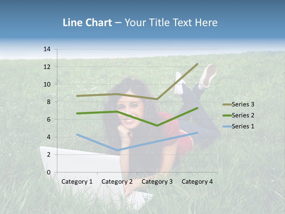 Woman Smile Field PowerPoint Template