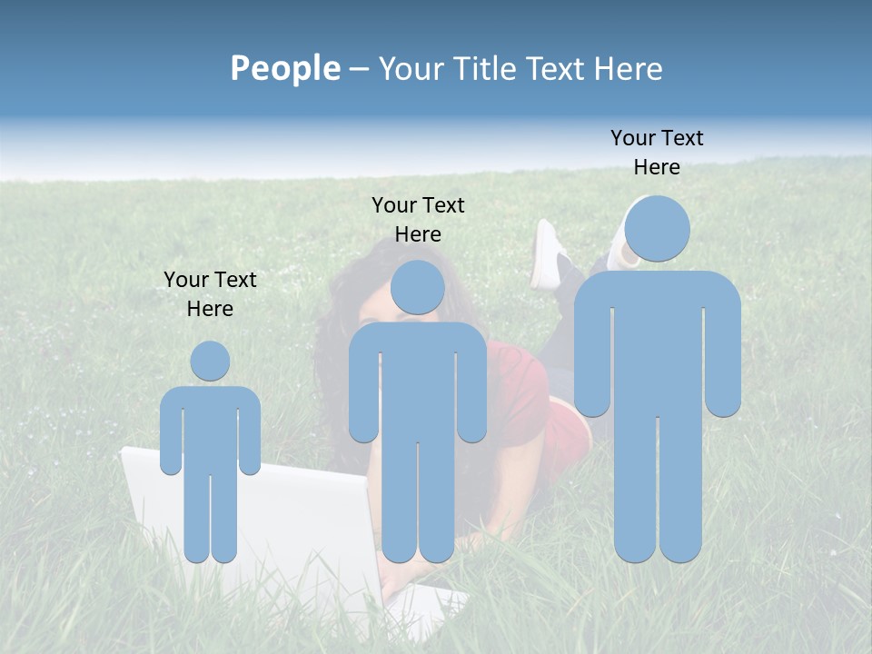 Woman Smile Field PowerPoint Template