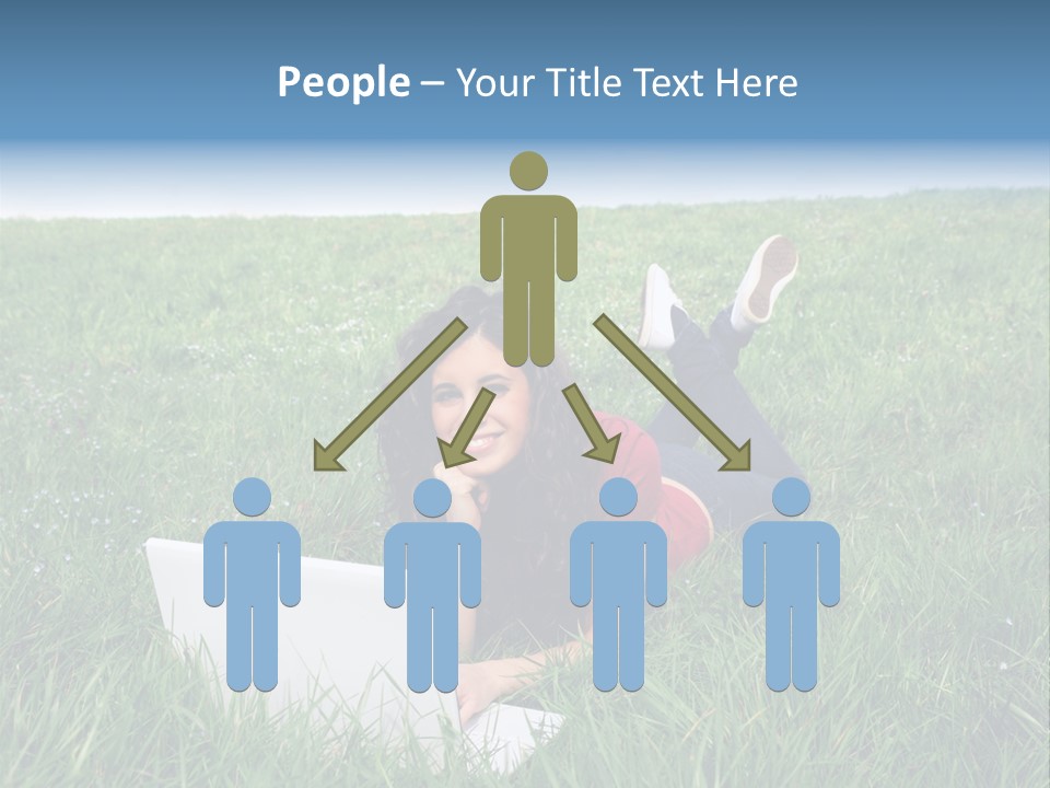 Woman Smile Field PowerPoint Template