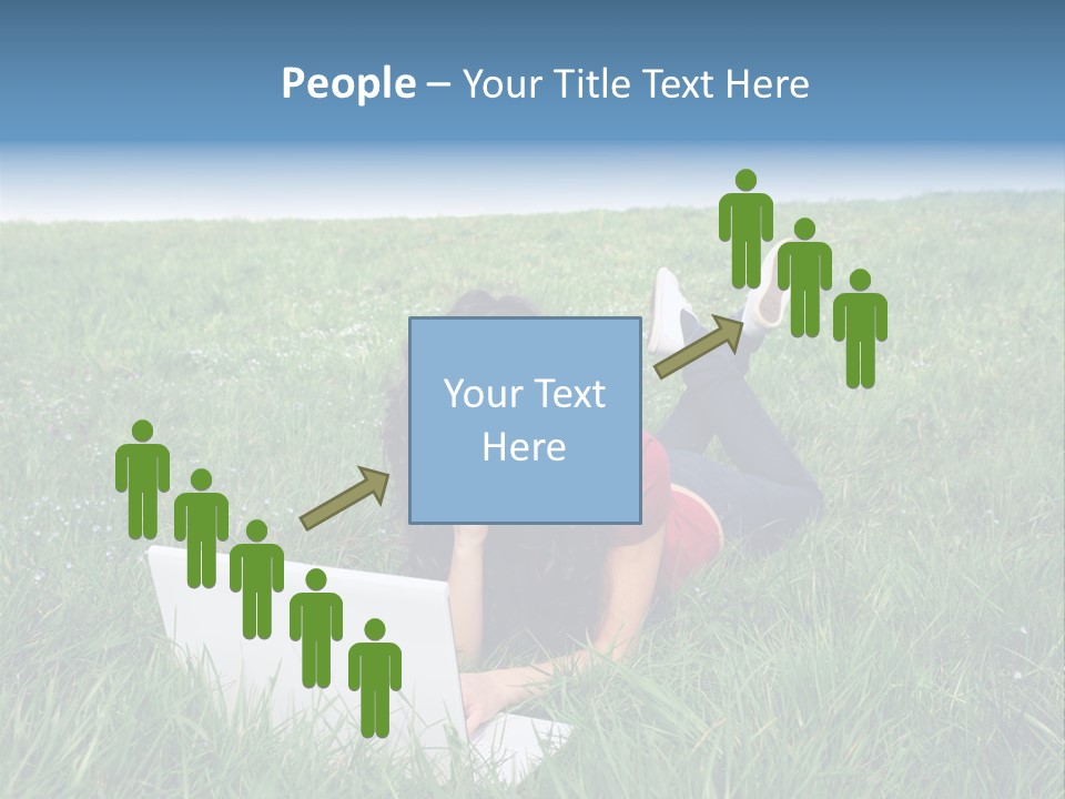 Woman Smile Field PowerPoint Template