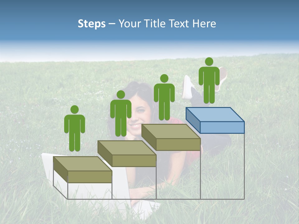 Woman Smile Field PowerPoint Template