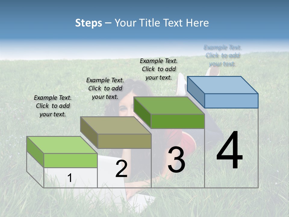 Woman Smile Field PowerPoint Template