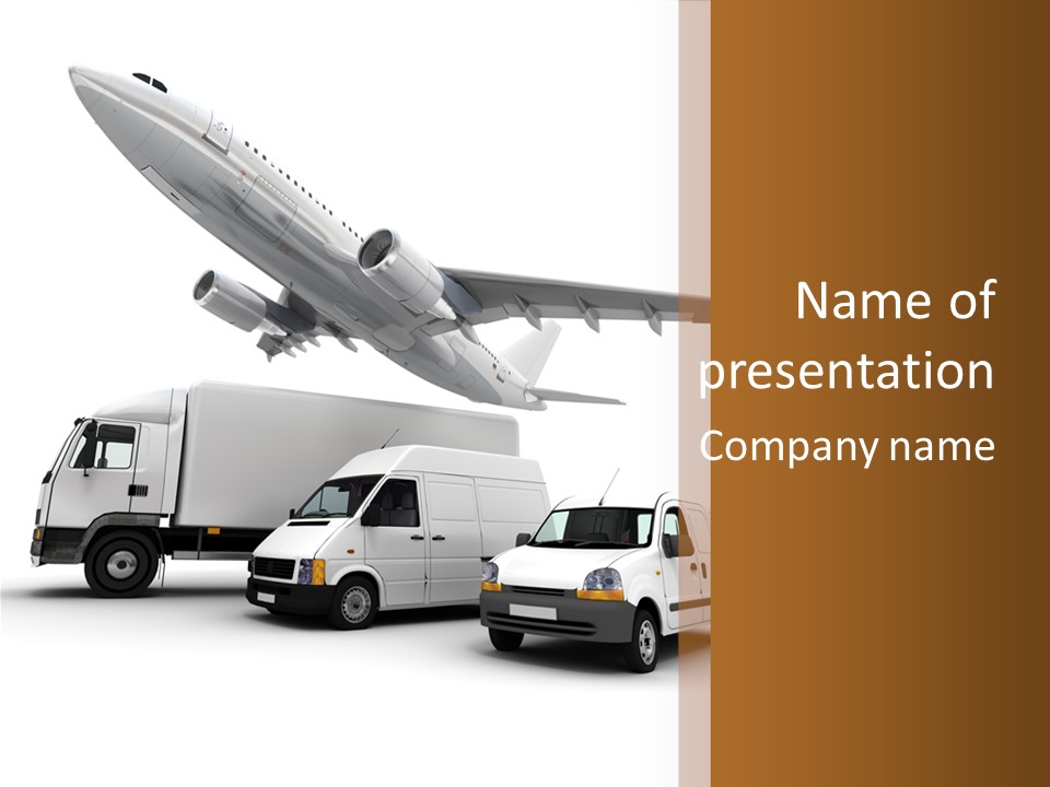 Vehicle Transporter Truck PowerPoint Template