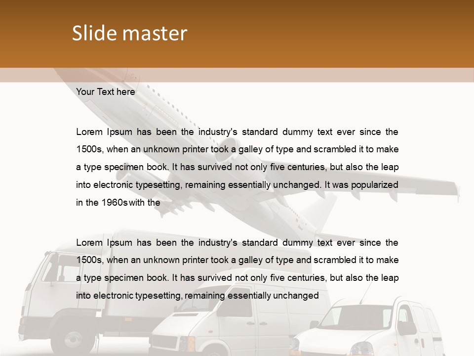 Vehicle Transporter Truck PowerPoint Template
