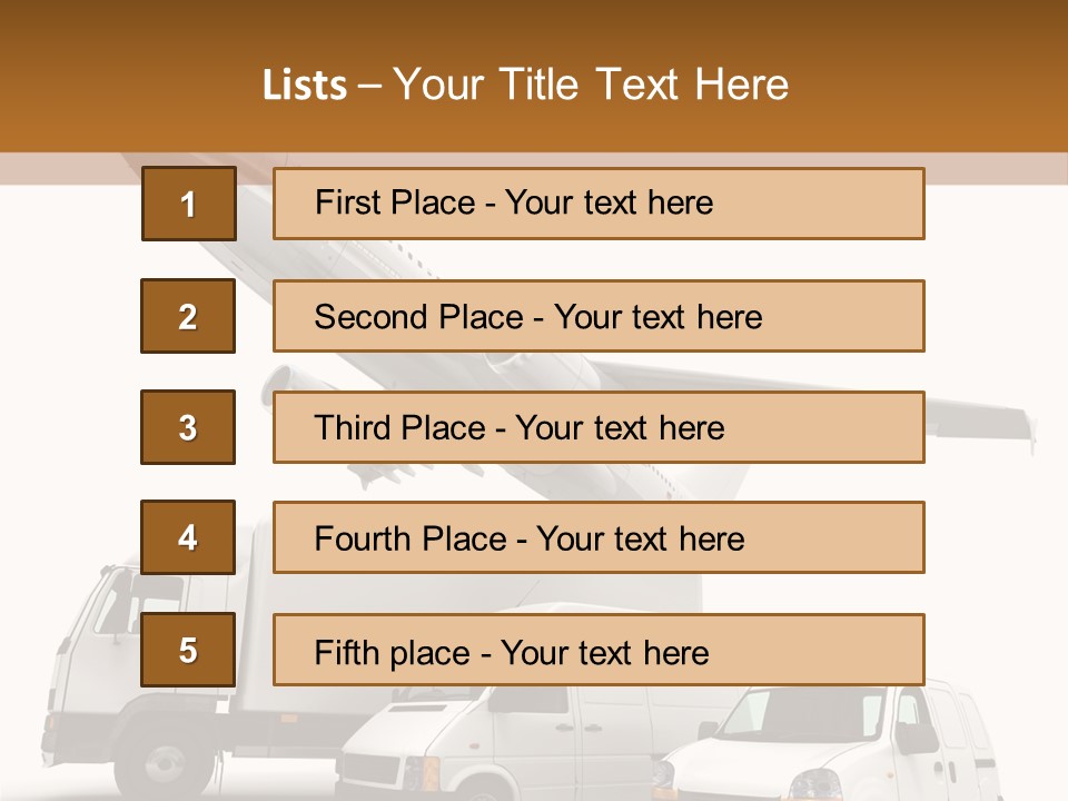 Vehicle Transporter Truck PowerPoint Template