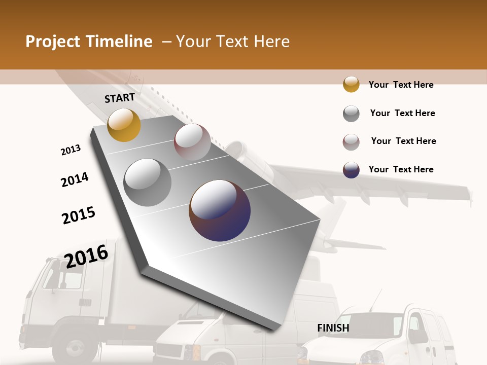 Vehicle Transporter Truck PowerPoint Template