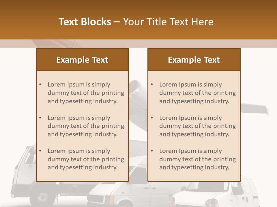 Vehicle Transporter Truck PowerPoint Template