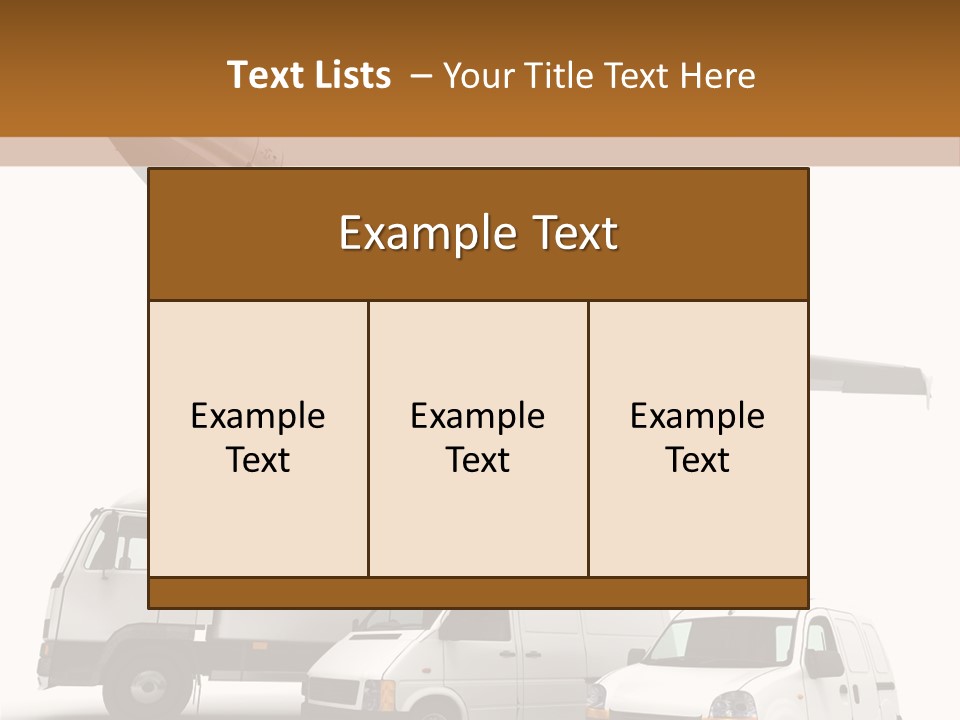Vehicle Transporter Truck PowerPoint Template