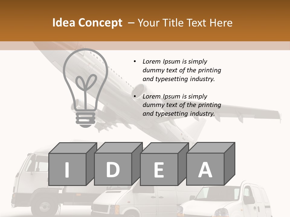 Vehicle Transporter Truck PowerPoint Template