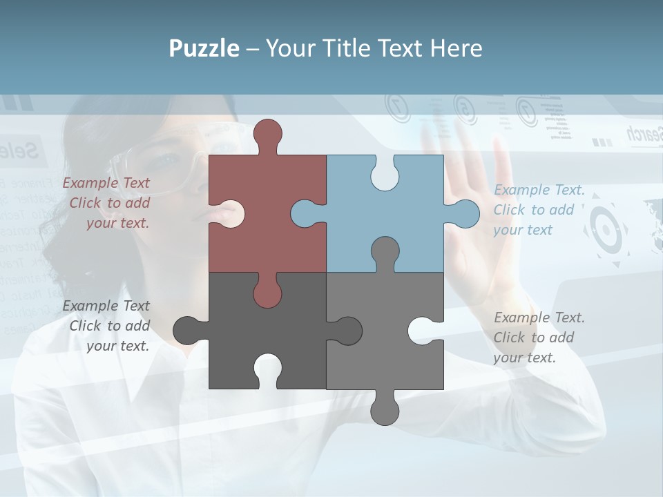 Clever Calendar Lady PowerPoint Template