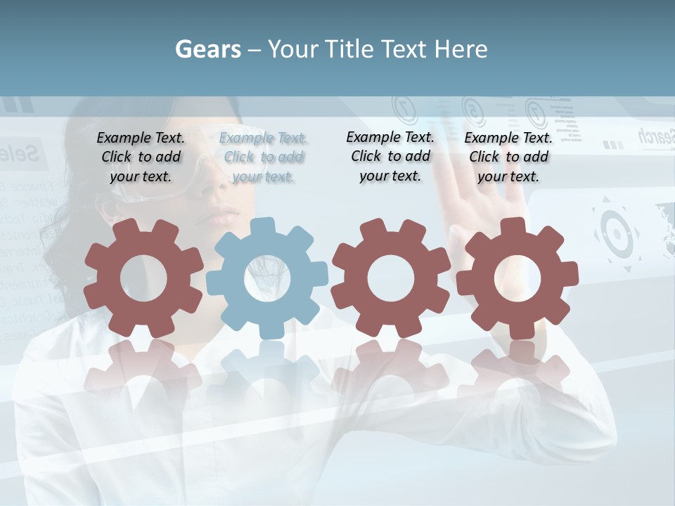 Clever Calendar Lady PowerPoint Template