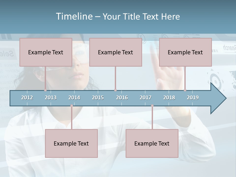 Clever Calendar Lady PowerPoint Template