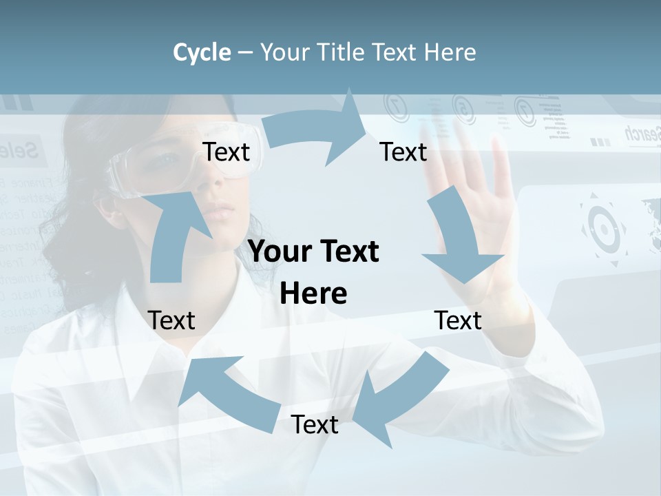 Clever Calendar Lady PowerPoint Template