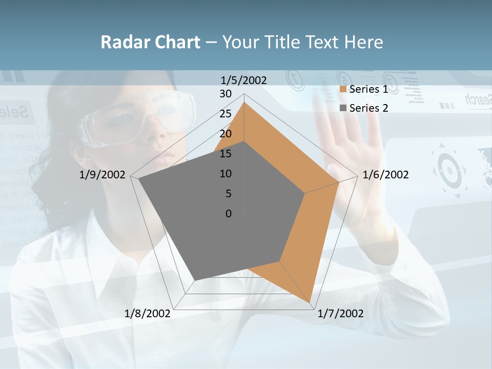 Clever Calendar Lady PowerPoint Template