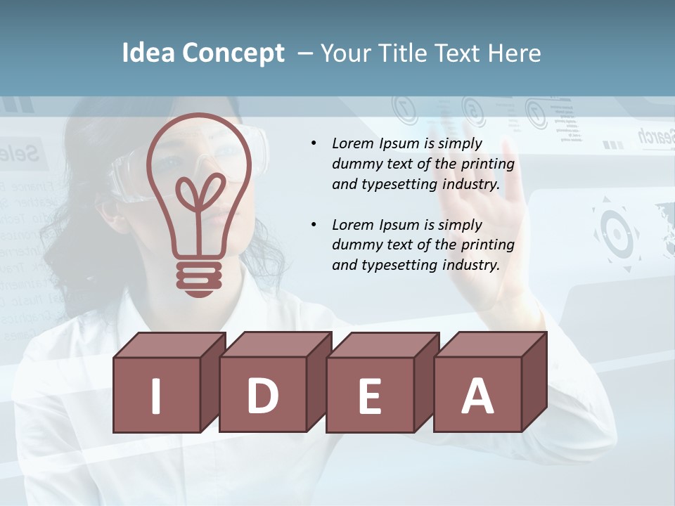 Clever Calendar Lady PowerPoint Template