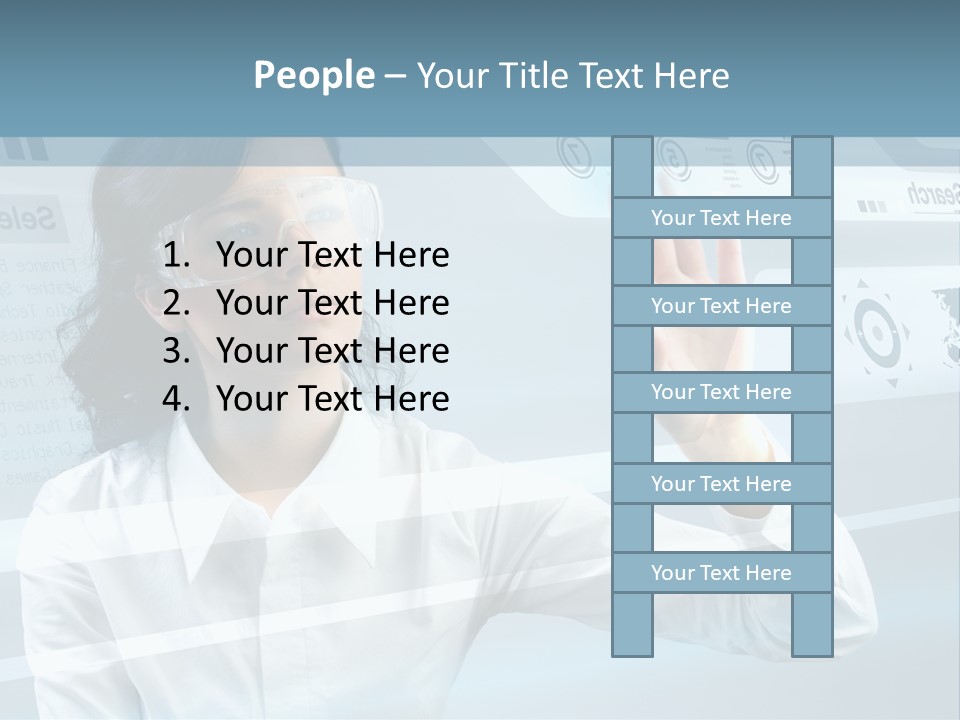 Clever Calendar Lady PowerPoint Template