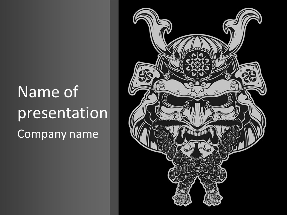 China Head Illustration PowerPoint Template