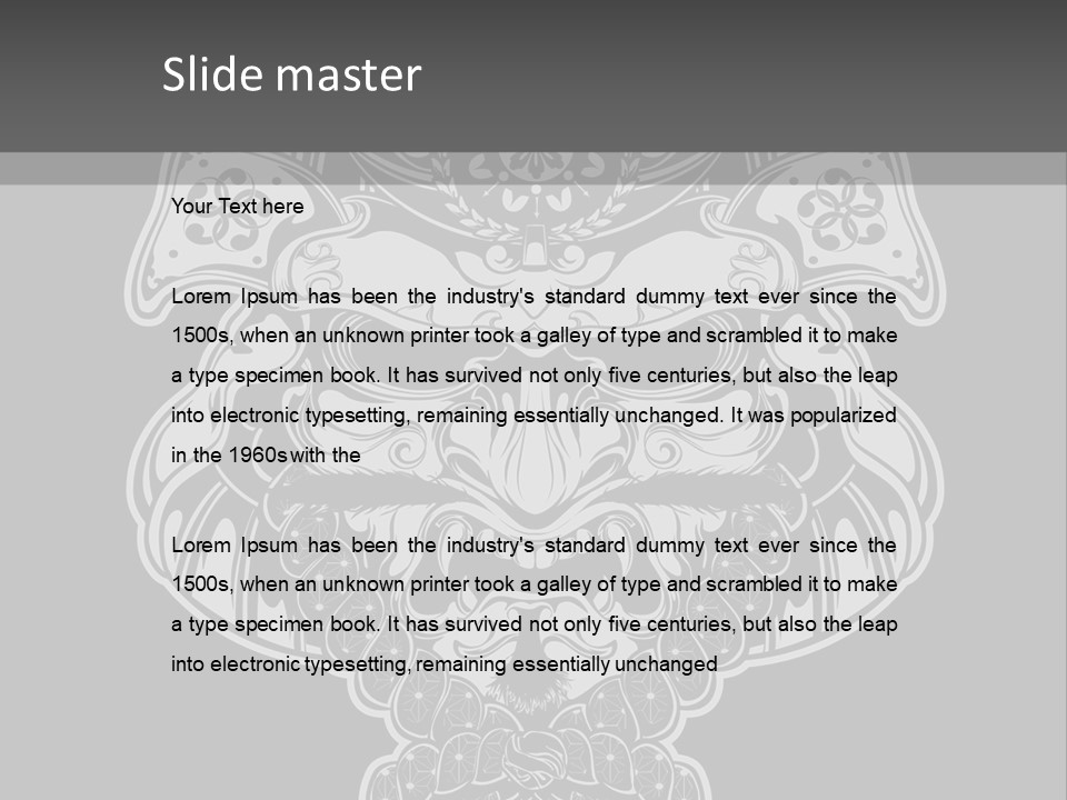 China Head Illustration PowerPoint Template