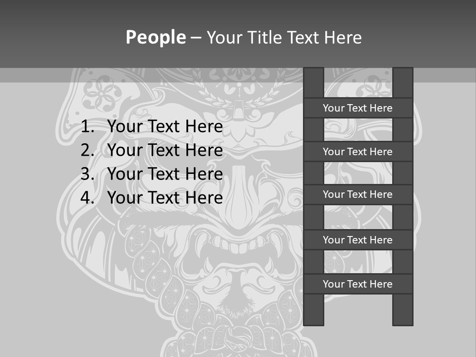 China Head Illustration PowerPoint Template