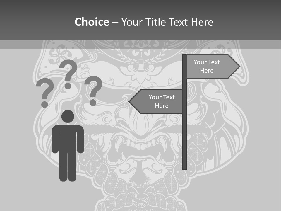 China Head Illustration PowerPoint Template