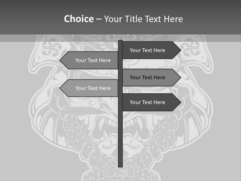 China Head Illustration PowerPoint Template