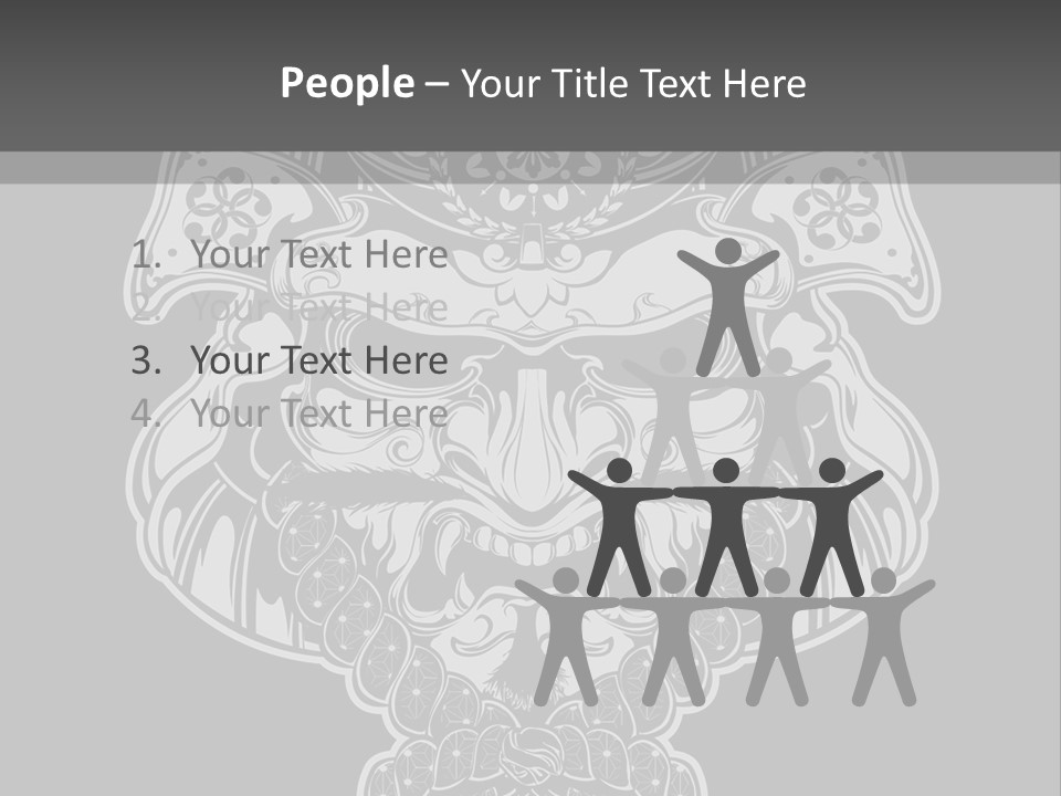 China Head Illustration PowerPoint Template