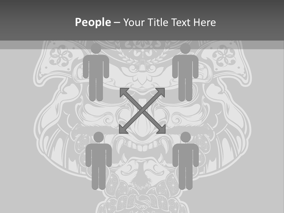 China Head Illustration PowerPoint Template