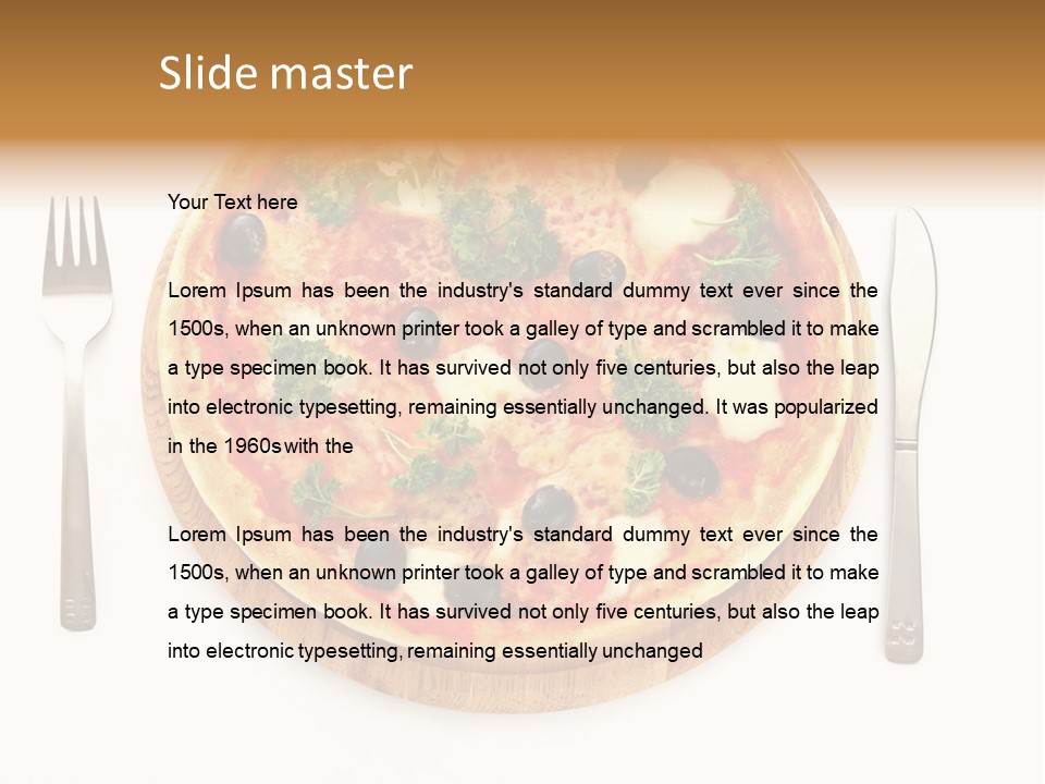 Pizza Section Dinner PowerPoint Template