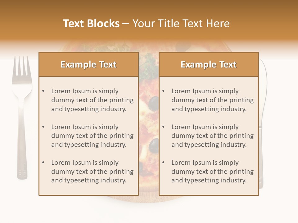 Pizza Section Dinner PowerPoint Template