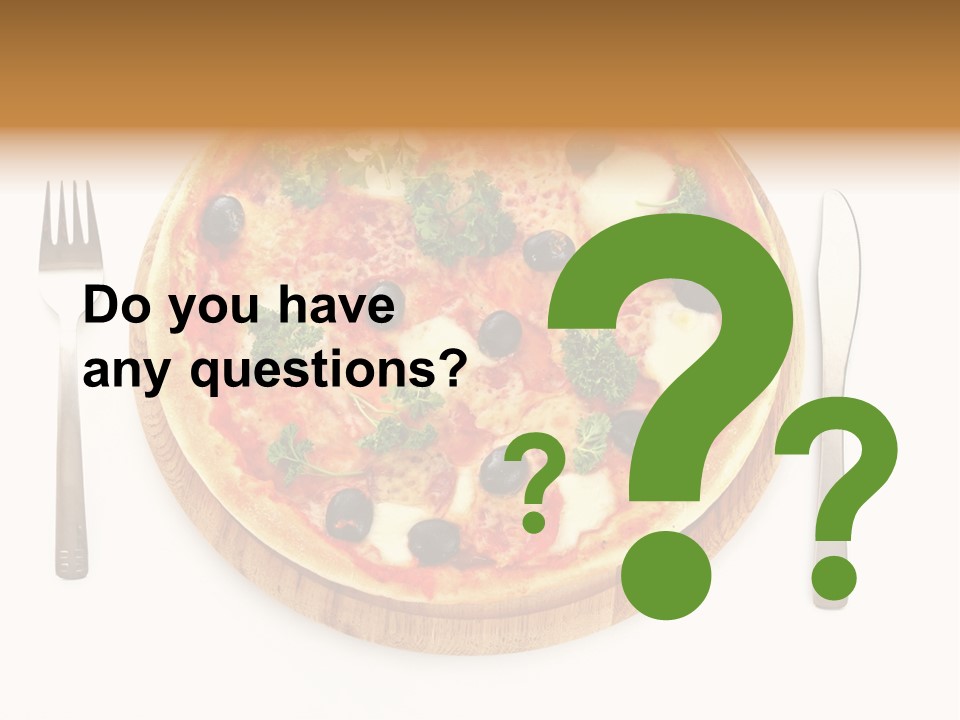 Pizza Section Dinner PowerPoint Template
