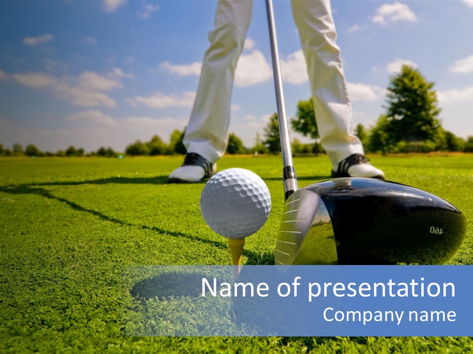 Ball Golf Concentration PowerPoint Template