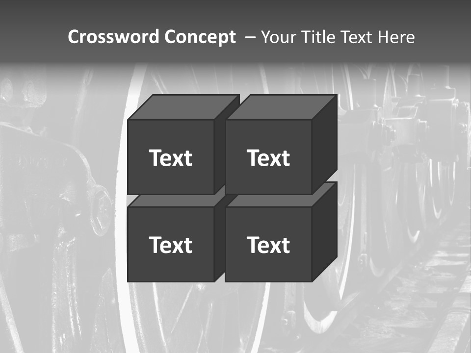 Locomotive Wheel Railway PowerPoint Template
