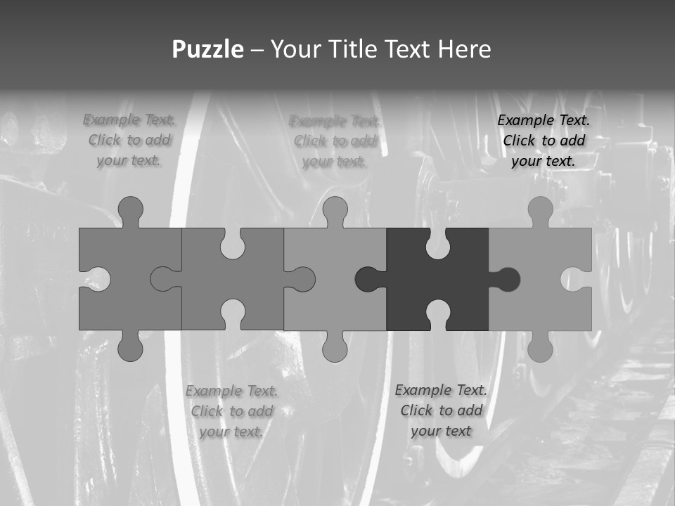 Locomotive Wheel Railway PowerPoint Template