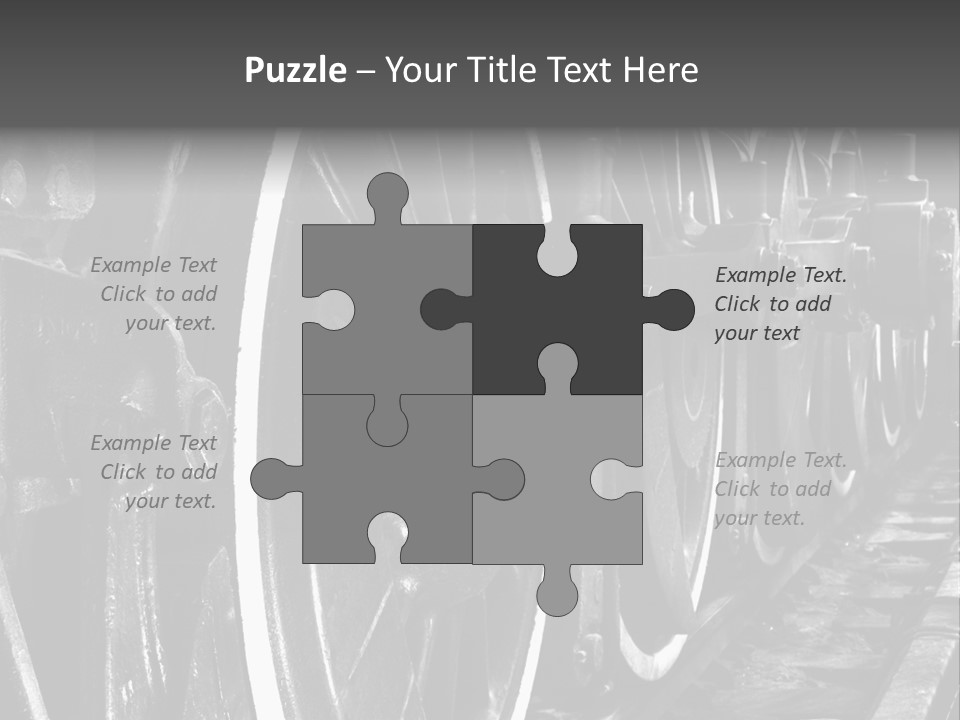 Locomotive Wheel Railway PowerPoint Template