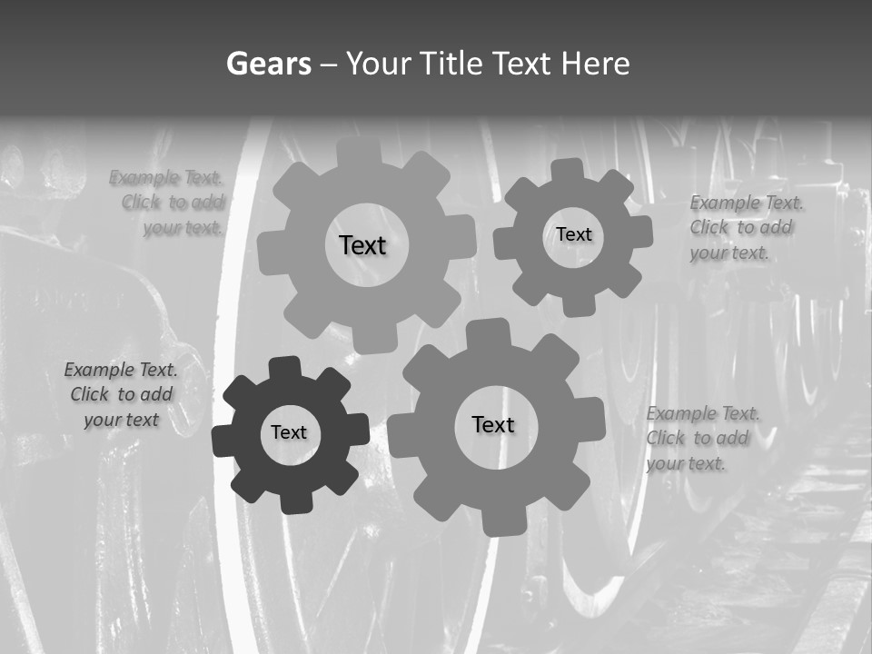 Locomotive Wheel Railway PowerPoint Template