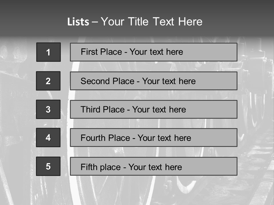 Locomotive Wheel Railway PowerPoint Template