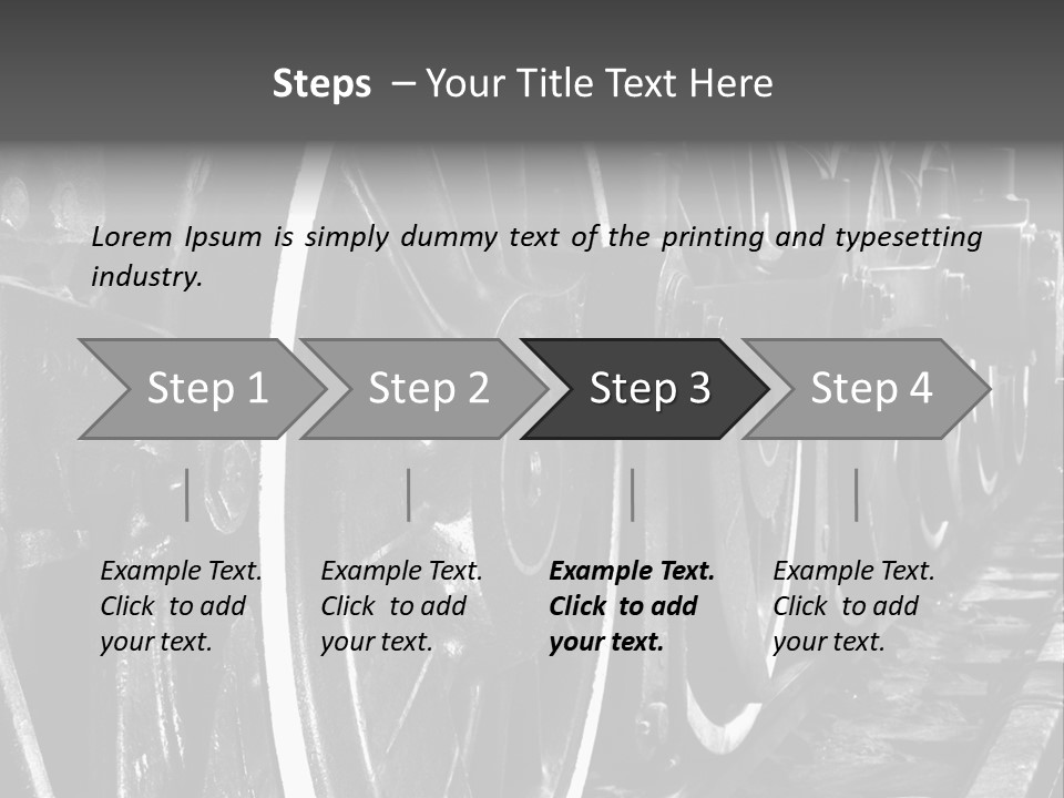 Locomotive Wheel Railway PowerPoint Template