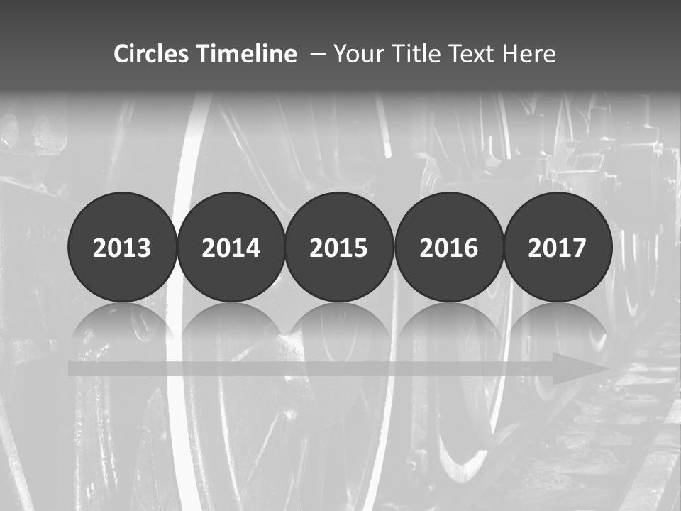 Locomotive Wheel Railway PowerPoint Template